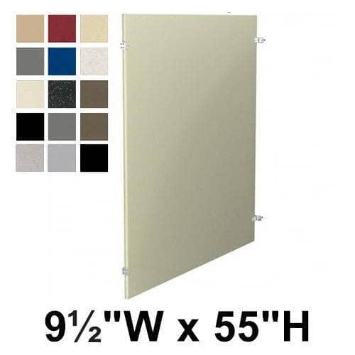 Bradley Toilet Partition Panel, Plastic, 9 1/2"W x 55"H, Quick Ship, Greenguard - P440-12