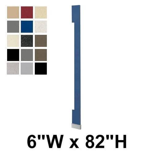 Bradley P482-06 Toilet Partition Pilaster, 6"W x 82"H, Plastic - TotalRestroom.com
