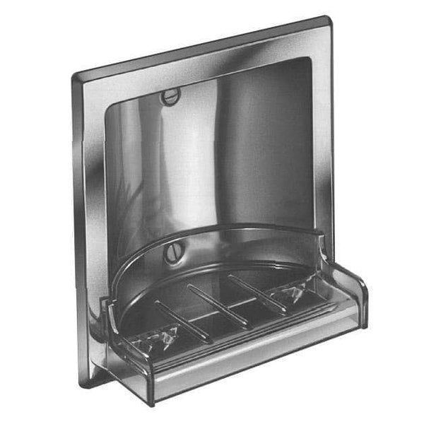Recessed clearance soap dispenser