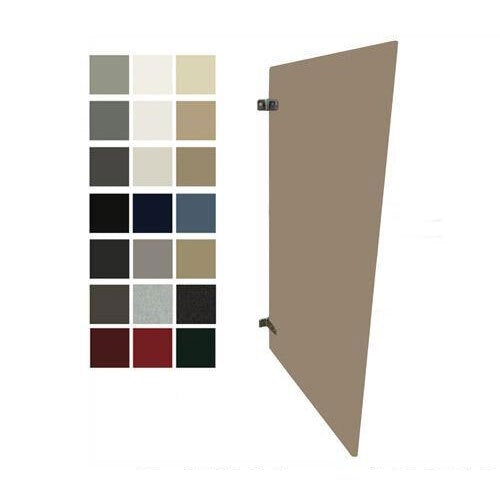 Hadrian 510118 Powder Coated Metal Urinal Screen 18" x 48, Includes 600429 Chrome Stirrup Bracket Mounting Kit