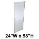 Hadrian Restroom Stall Door, Sainless Steel, 24" x 58", Includes 601005 Chrome In-Swing Hardware Kit -