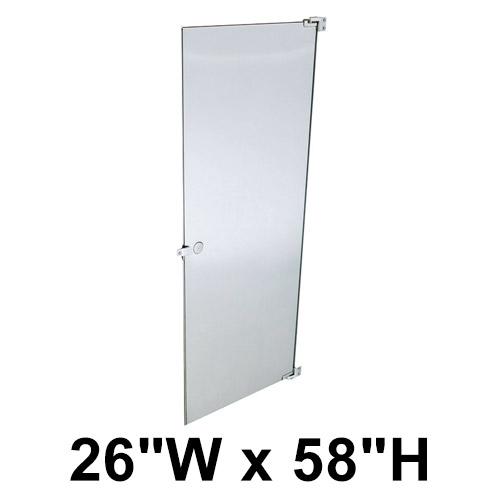 Hadrian (Stainless Steel) Stall Door (26" x 58") Includes 601005 Chrome In-Swing Hardware Kit - 510026-900