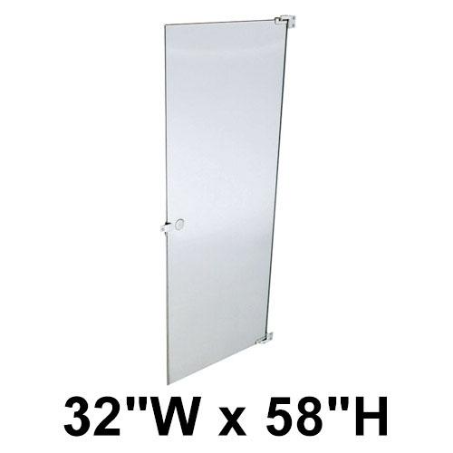 Hadrian (Stainless Steel) Stall Door (32" x 58") Stainless Steel, Includes 601005 Chrome In-Swing Hardware Kit - 510032-900