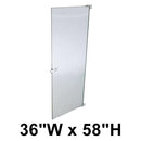 Hadrian Restroom Stall Door, Stainless Steel, 36" x 58", Includes 601025 Chrome B/F Out-Swing Hardware Kit - 510036-900