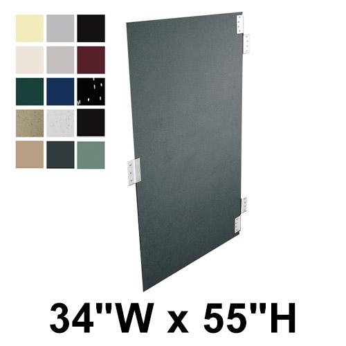 Hadrian (Plastic) Stall Door (34" x 55") Door Hardware Kit, Aluminum Wrap-Around Hinge, R/H Out-Swing - 621006