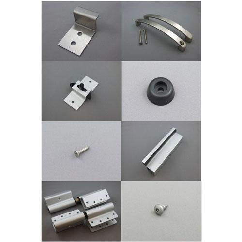 Hadrian 621026 Door Hardware Kit, Aluminum Wrap-Around Hinge, L/H Out-Swing