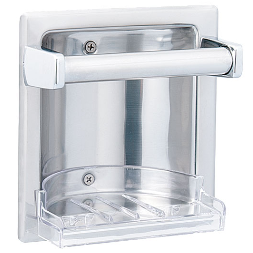 Bradley 9363-55000000 Soap Dish w/ Bar, Recessed-Mounted, Stainless Steel w/ Satin Finish