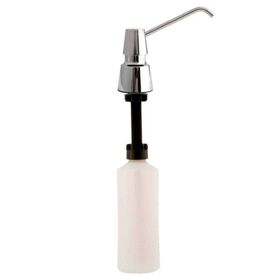 Bobrick B-8236 Commercial Foam Soap Dispenser, Surface-Mounted, Push Button, Stainless Steel - 6" Spout Length - TotalRestroom.com