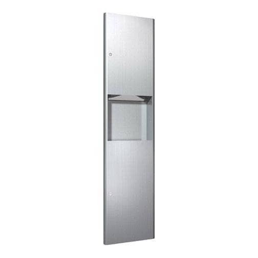 ASI 9467 Commercial Paper Towel Dispenser/Waste Receptacle, Recessed-Mounted, Stainless Steel - TotalRestroom.com