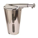 Bradley 657 Commercial Liquid Soap Dispenser, Surface-Mounted, Manual-Push, Brass w/ Chrome Finish - 12 Oz - TotalRestroom.com