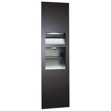 ASI 64672-2-41 Commercial Paper Towel Dispenser/Hand Dryer/Waste Receptacle, Recessed-Mounted, Stainless Steel - TotalRestroom.com