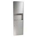 Bradley 235-00 Combination Commercial Paper Towel Dispenser/Waste Receptacle, Recessed-Mounted, Stainless Steel