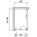 Scranton Toilet Partition, 1 In Corner Compartment, Plastic, 36"W x 61-1/4"D, IC13660-PL-SCRANTON - TotalRestroom.com