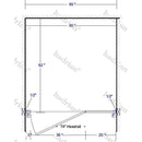 Hadrian Toilet Partition, 1 ADA Between Wall Compartment, Stainless Steel, 60"W x 61 1/4"D - BWADA-SS-HADRIAN - TotalRestroom.com