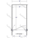 Hadrian Toilet Partition, 1 Between Wall Compartment, Plastic, 36"W x 61-1/4"D - BW13660-PL-HADRIAN - TotalRestroom.com