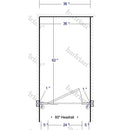 Hadrian Toilet Partition, 1 Between Wall Compartment, Metal, 36"W x 61 1/4"D - BW13660-HADRIAN - TotalRestroom.com