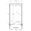 Hadrian Toilet Partition, 1 Between Wall Compartment, Stainless Steel, 36"W x 61 1/4"D - BW13660-SS-HADRIAN - TotalRestroom.com