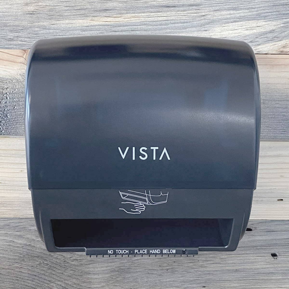 VISTA Electronic Hands Free Roll Towel Dispenser, Black Translucent - PT2006 - TotalRestroom.com