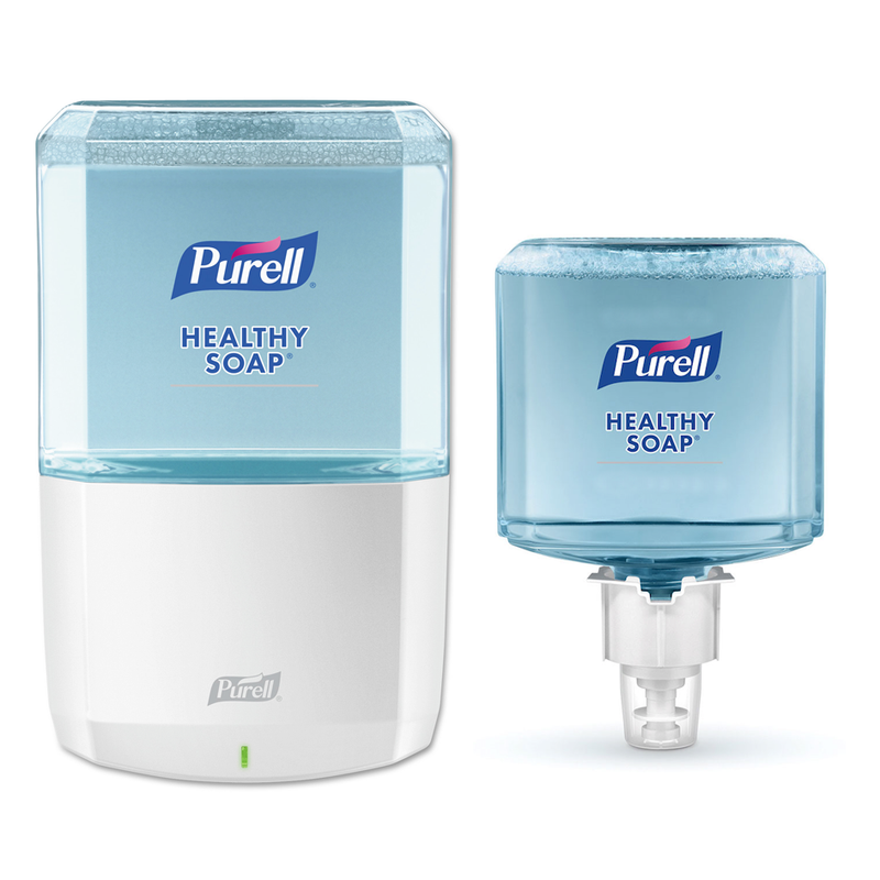 Purell Healthy Soap Starter Kit w/ White Touchless Dispenser and Refills - TotalRestroom.com