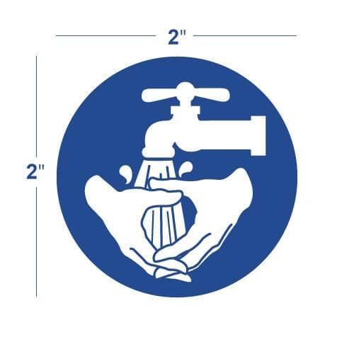 NMC LABEL, GRAPHIC FOR WASH HANDS, 2IN DIA, PS VINYL - ISO217AP