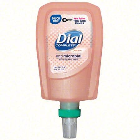 Dial Fit Touch Free Automatic Soap Dispenser, Foam, White, Includes 2PK Antibacterial Refills - TotalRestroom.com