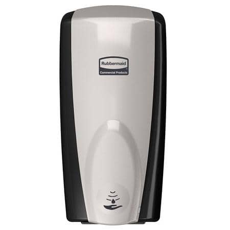 Rubbermaid TC Automatic Touch Hand Sanitizer Dispenser, Black/Gray, Includes 4PK Sanitizer Refills - RCP750139-RCP2080802 - TotalRestroom.com