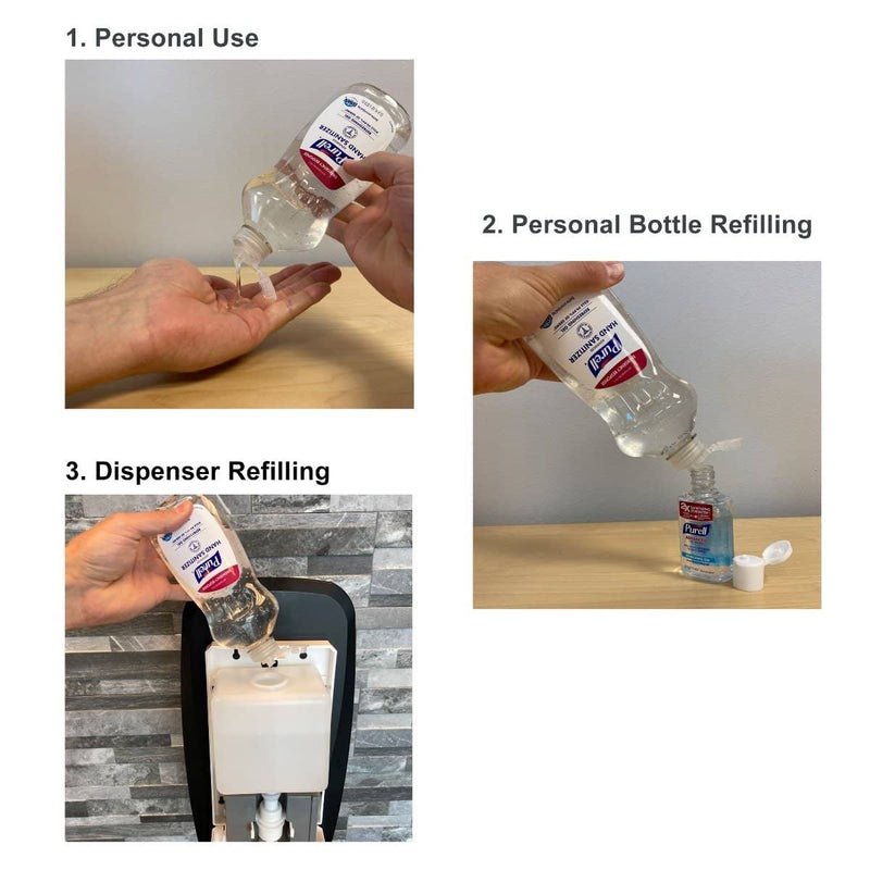 Purell Hand Sanitizer 12.6 oz Pour Bottle, 70% Ethyl Alcohol Gel, PK12 - 9747-12-S - TotalRestroom.com