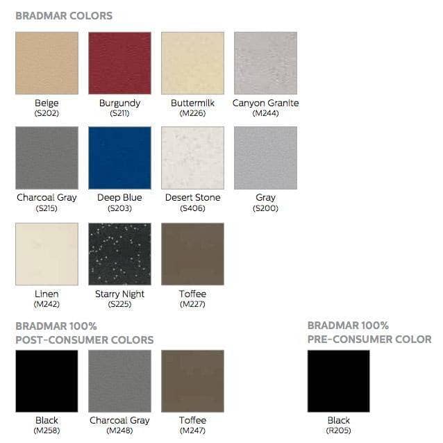 Bradley P440-24 Toilet Partition Panel, 21-1/2"W x 55"H, Plastic - TotalRestroom.com