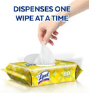 Lysol Disinfecting Wipes, Kills 99.9% of Viruses and Bacteria, 80 Wipes/Pack, 6 Packs/Case - RAC99716