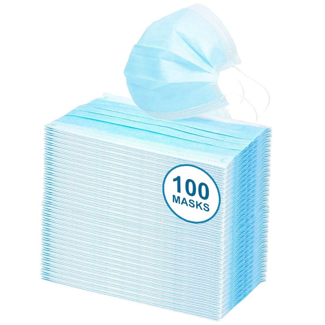 3 Ply Disposable Face Masks, Pack of 100 - 3PM-100 - TotalRestroom.com