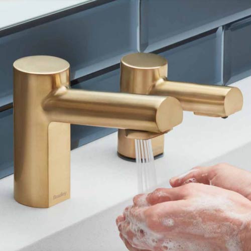 Bradley (S53-3300) RT5-BZ - Touchless Counter Mounted Sensor Faucet, .5 GPM, Brushed Bronze, Metro Series