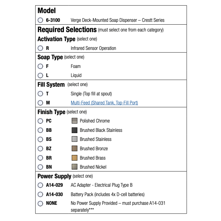 Bradley Touchless Counter Mounted Sensor Soap Dispenser Bradley Touchless Counter Mounted Sensor Soap Dispenser