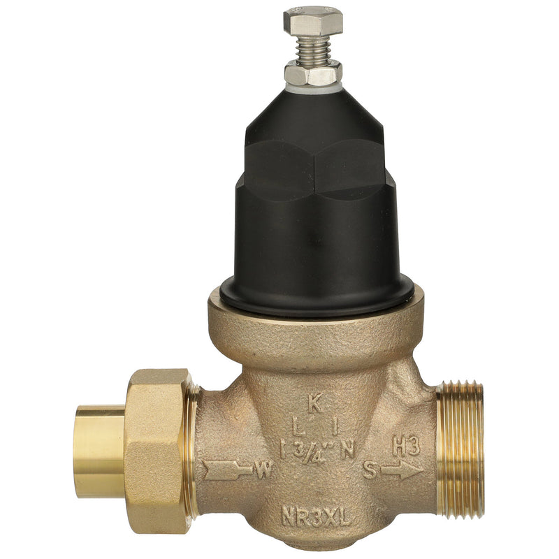 Zurn 34-NR3XLCP 3/4" NR3 PRV 15-75 PSI Single Union Cpr Swt x NPT Tap for gauge Lead Free